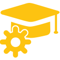 Training Matrix Design cap and cog icon