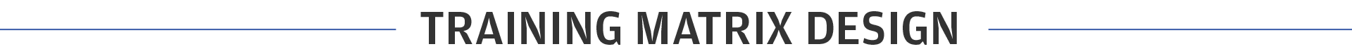 Training Matrix Design Services